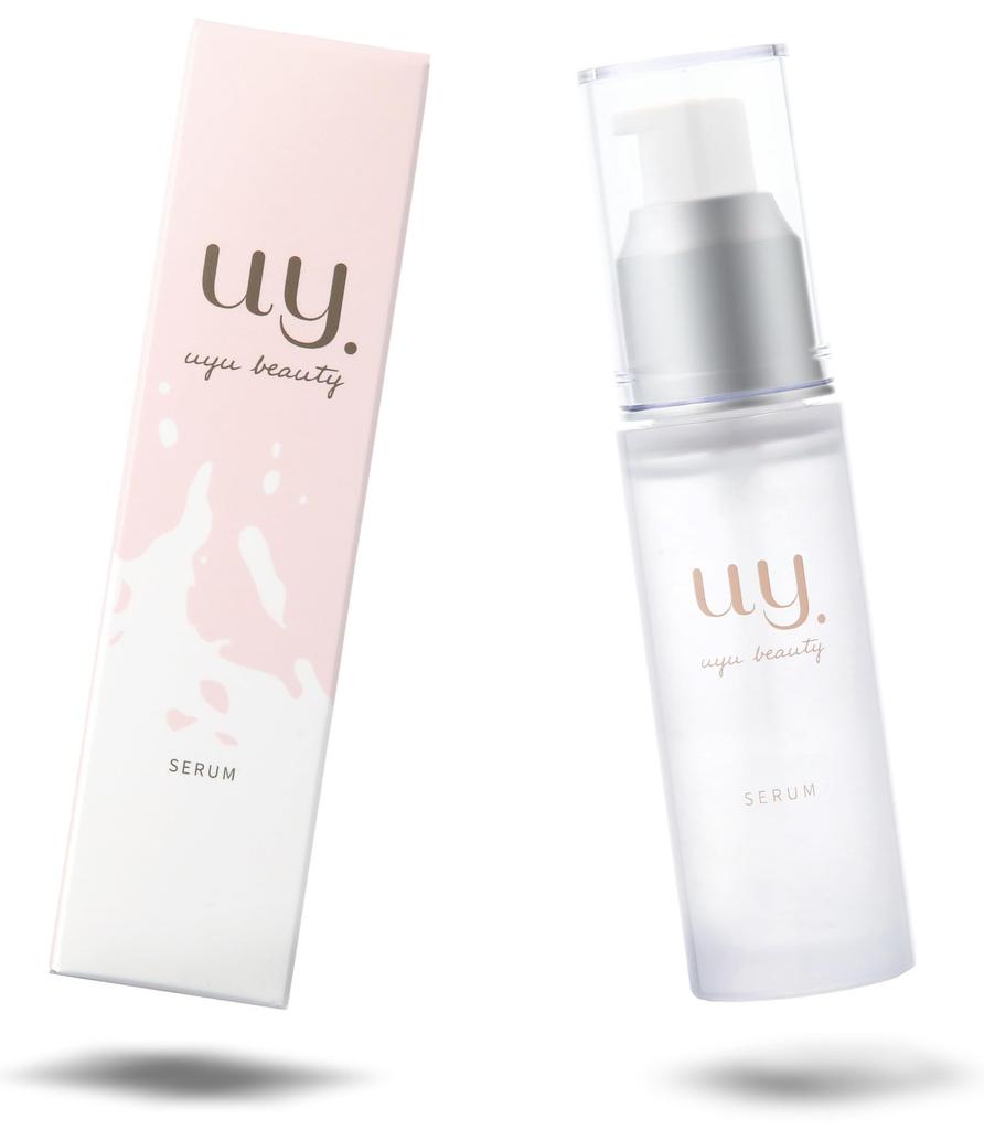 Uyu Beauty Serum 30ml, a moisturizing serum that replenishes moisture, improves firmness, and refines skin texture. Fragrance-free.