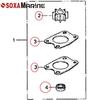 Water Pump Impeller Kit for Honda Marine Outboard 4HP 5HP 6HP 4 Stroke Boat Motor 06192-ZV1-C00
