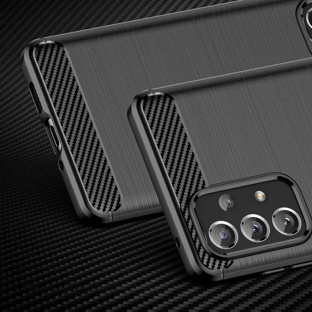 Carbon Case Flexible Case Cover Samsung Galaxy A73 Black