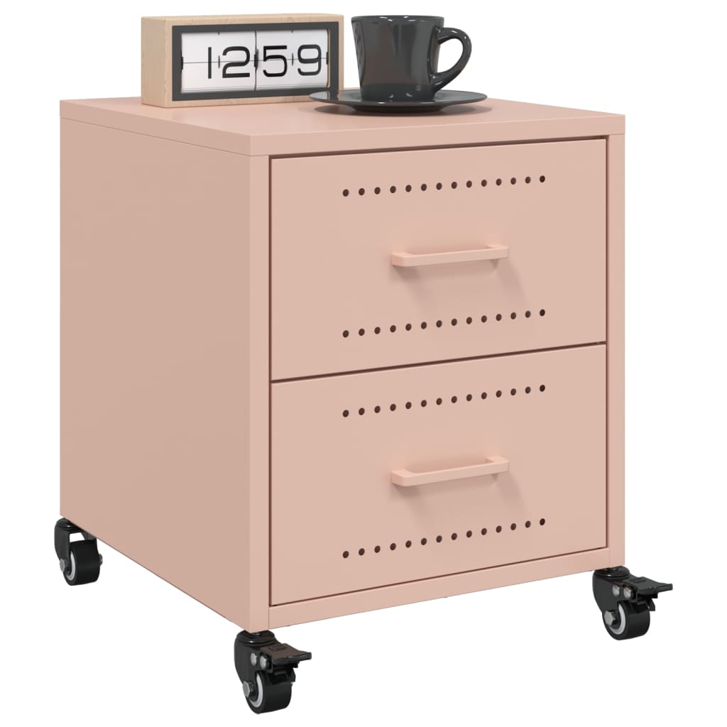 Nightstand Pink 36 x 39 x 43.5 cm Steel