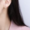 Elegant Fashion Floral Pearl 925 Silver Needle Stud Earrings For Women