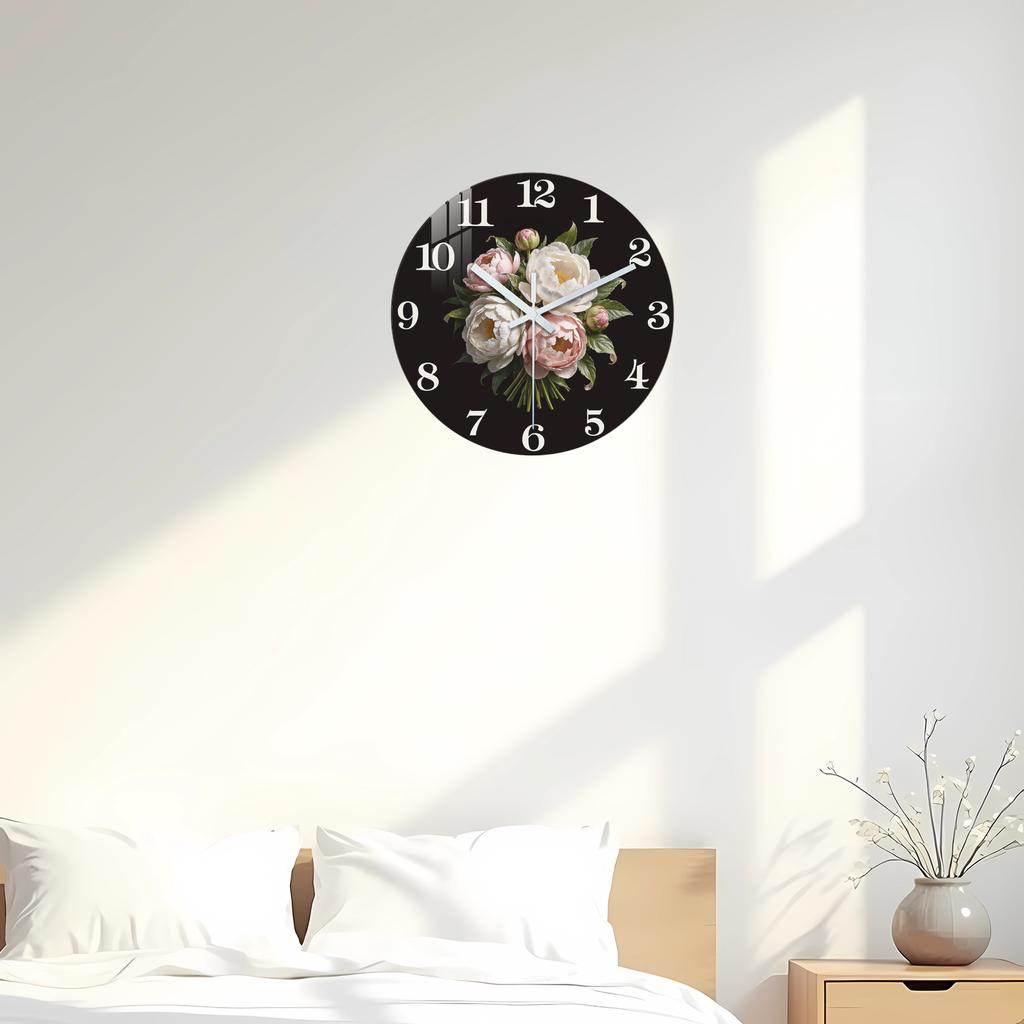 High-Standard-Quality Floral High-Quality Pattern High-Quality Wooden High-Quality Wall High-Quality Clock 10-24Inch High-Quality Silent