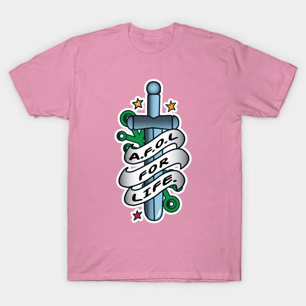T-Shirt Damen Afol Afol For Life Tattoo Harajuku Print Kawaii T-Shirt Sommer Kurzarm Damen T-Shirt Oberteil