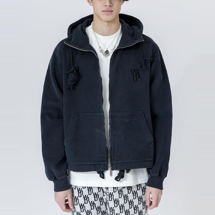 WE11DONE Embroidered Teddy Cartoon Sweatshirt Unisex sweatshirt Navy-Blue WD-TH9-20-124-U-NV