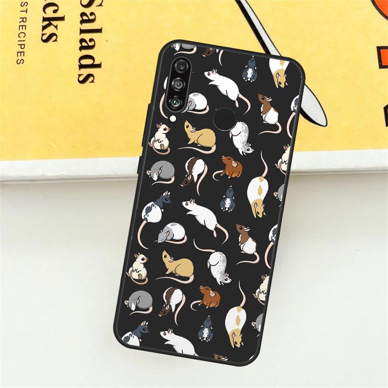 Mouse Rat For Huawei Nova 3i 7i 8i 11i Y60 Y70 Y90 Y61 Y91 Nova 11 9 10 SE P30 Pro P20 P40 Lite Case