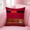 Fashion Geeky Humorous TThe Big Bang Theorys Cushion Cover Pillowcase Short Plush Invisible zipper Room Sofa Cushion Cover