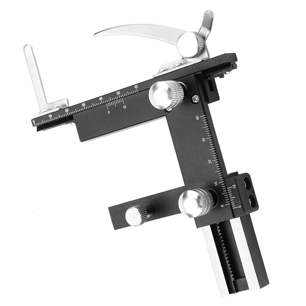 Microscope Accessories Movable Caliper Ruler Mechanical Stage X‑Y Moveable Stage with Scale