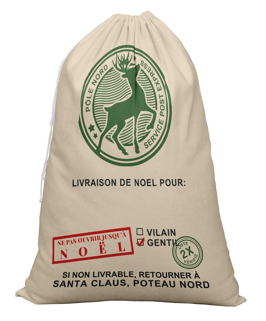 Printtoo Pack of 2 Drawstring Special Delivery Extra Large Size Christmas Sack Re-Usable Xmas Present Storage 27x20 Inch