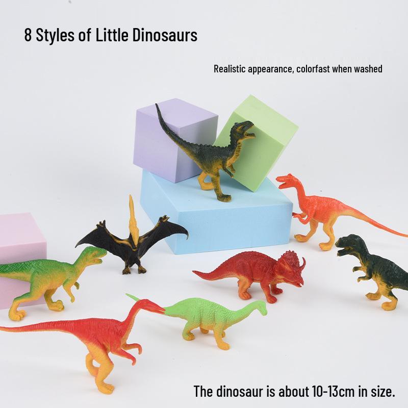 Children s Soft Rubber Dinosaur and Animal Model Toy Set