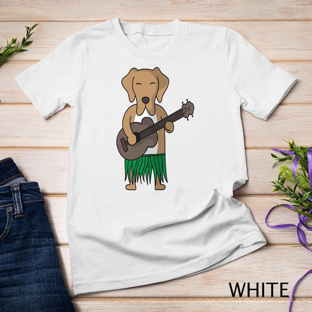 

Great Dane Dog Ukulele Luau Cute Funny Hawaii Gift Unisex T-shirt S