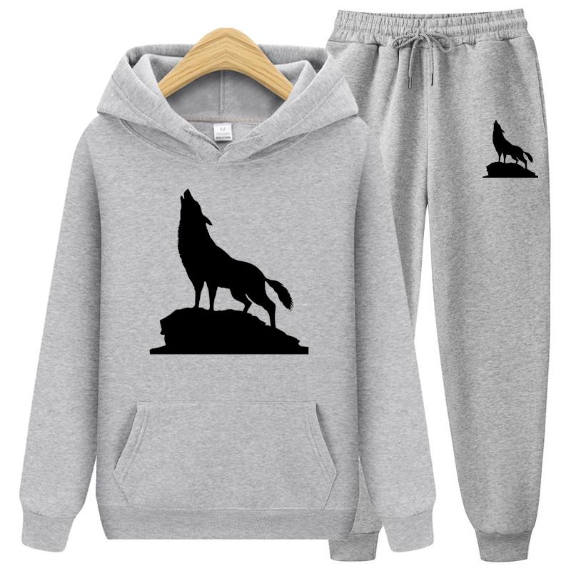 Autumn Winter Women's Hoodie Suit  Trousers Leisure Running Sports Sets Print Two-Piece Set Fashion Jogging Tracksuit