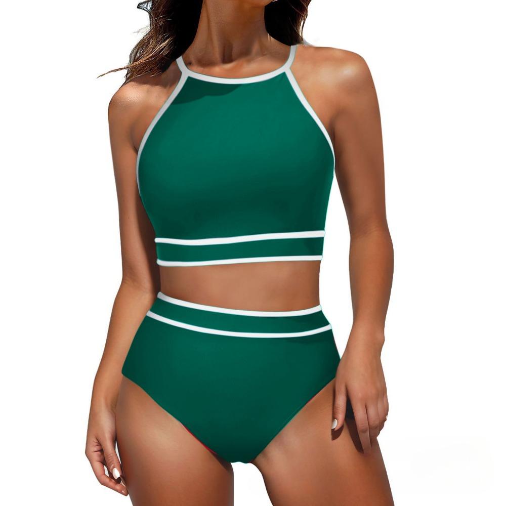 European and American Sexy Multi-color Swimwear Women's One-piece Swimsuit