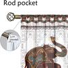 2 Pcs Mandala Elephant Curtains Ethnic Pattern Living Room Bedroom Sun Shade Decorative Curtains Bohemian Style Curtains