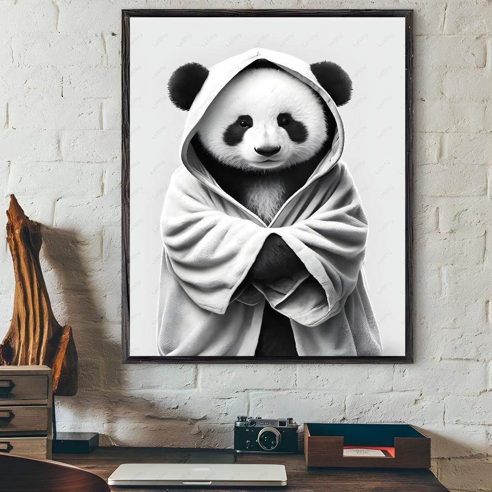 Alpaca Deer Cat Dog Panda Funny Gift Poster Sticky Wall Art Printing Waterproof Home Living Bed Room Bar Hallway Aesthetic Decor