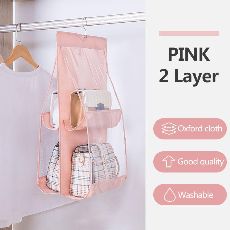 Multi-layer Bag Storage Bag Waterproof Bag Wardrobe Hanging Leather Bag Finishing Bag Female Bag Storage Bag Wardrobe Handbag Purse Hanging Bag