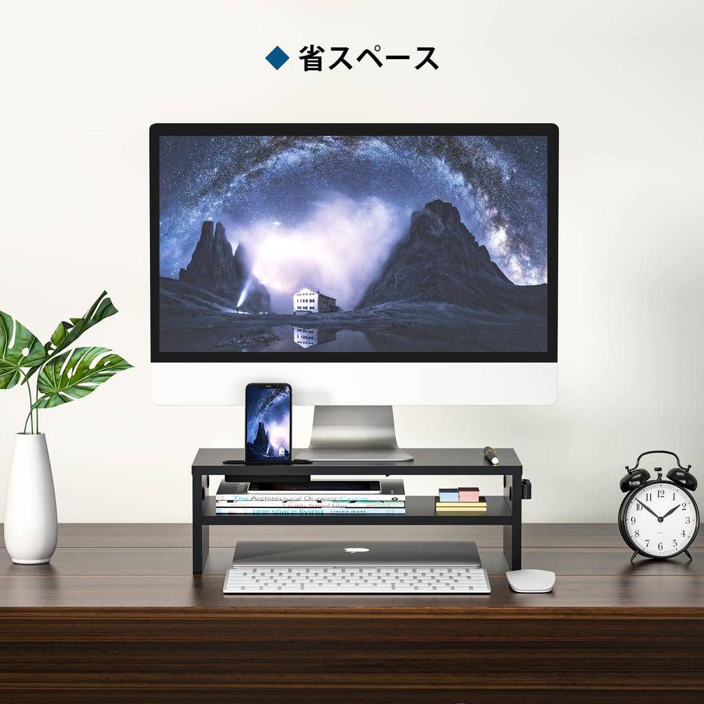 1homefurnit Monitor Desktop Monitor Ergonomic Display PC Desk Keyboard Smartphone Computer Load Capacity Desktop For Office Suitable for Eligible