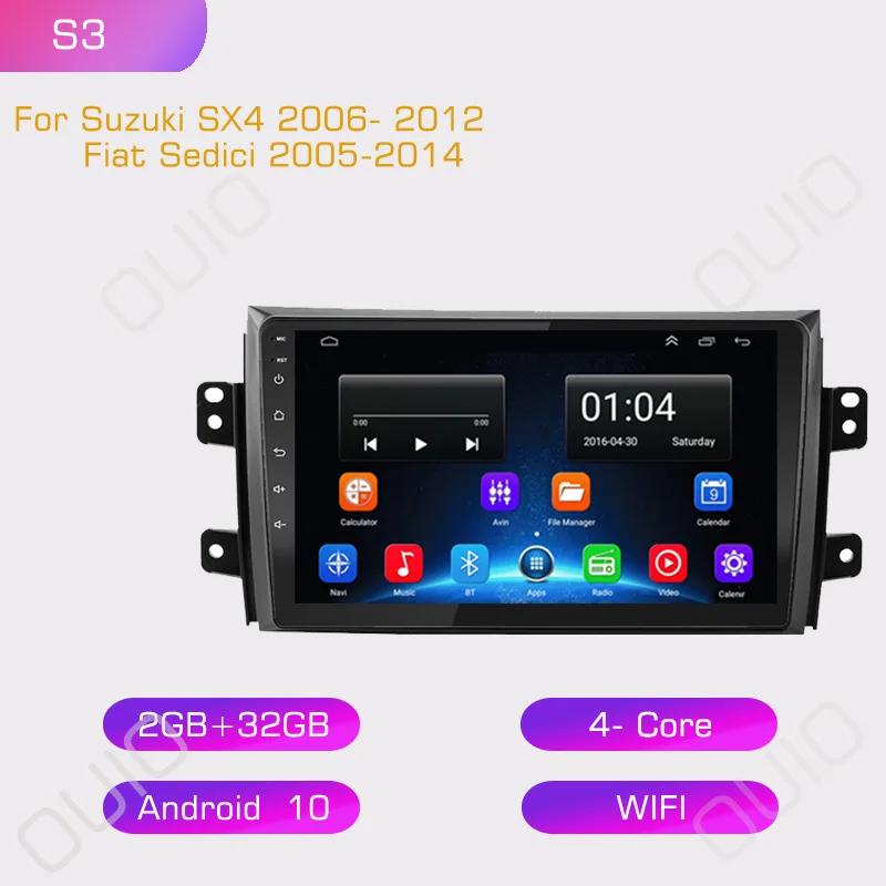 2din Android 10 Car Radio Multimedia Player Carplay Auto GPS Navigation For Suzuki SX4 2006-2013 for Fiat Sedici 2005-2014