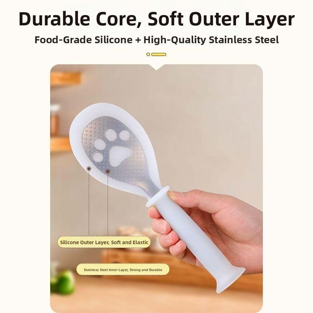 Standing Non-stick Rice Spoon Silicone Canteen Serving spoon Rice Spoon  Kitchen Accessories