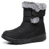 Women's Winter Snow Boots - Fleece Lined, Warm, Waterproof, Non-Slip, Comfortable Mid-Calf Thickness.