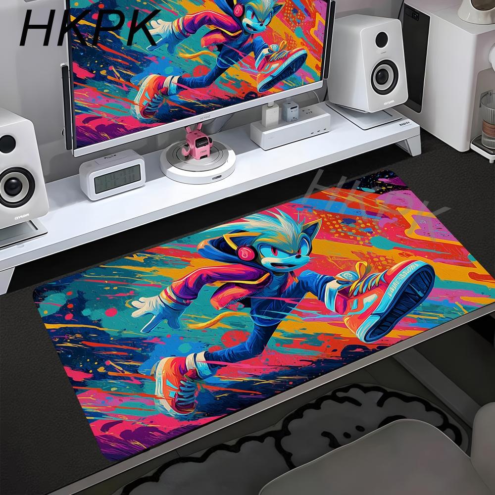 Anime Sonic The Hedgehog Mouse Mat Desk Mat With Pad Gaming Accessories Prime Gaming XXL Keyboard Pad Padding Mat