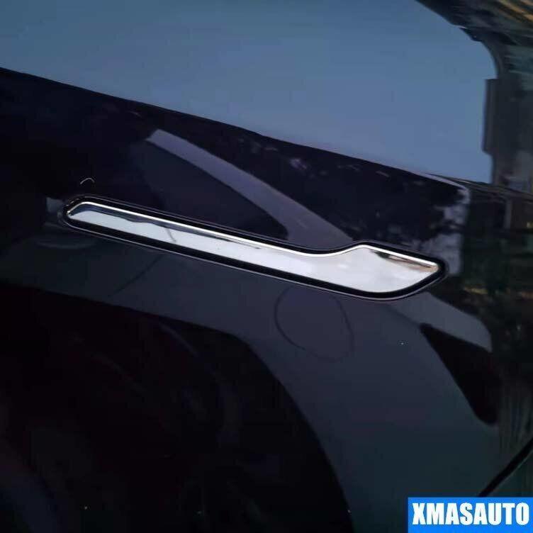 4cps For Tesla Model Y 2017-21 2022 2023 2024 ABS Chrome Door Handle Cover Trim