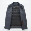 Winter thickened down liner removable double-sided cashmere coat men's mid-length woolen coat for middle-aged and elderly dads