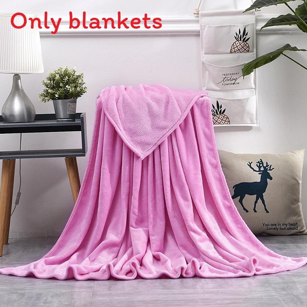 Solid Simple Color Soft Plush Blanket For Napping Sofa And Daily Bedroom Use