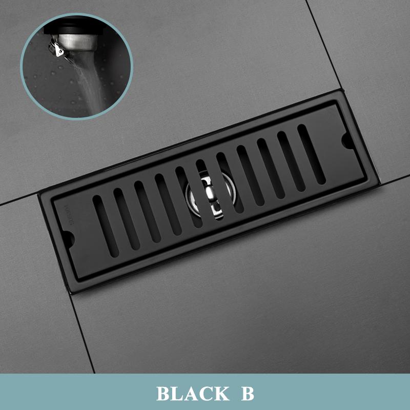 Brushed Rose Gold Floor Drain SUS304 Floor Conceal Drain 30CM/60CM Long Drainage Channel Drain for Hotel Bathroom Kitchen Floor