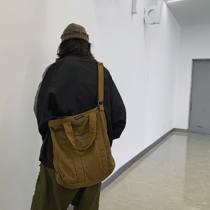 Retro Canvas Bag 2025: Unisex Korean Casual Shoulder-Crossbody Handbag