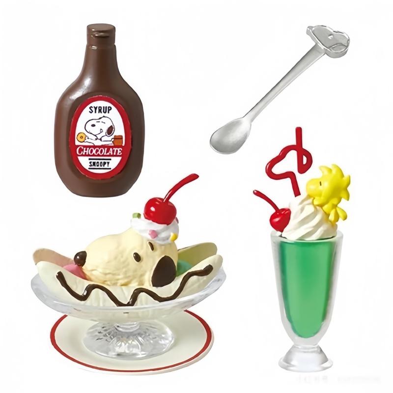 Re-Ment Of 8 Types Of Miniature Scene Model Collectible es From Rement Snoopy'S American Dessert Shop