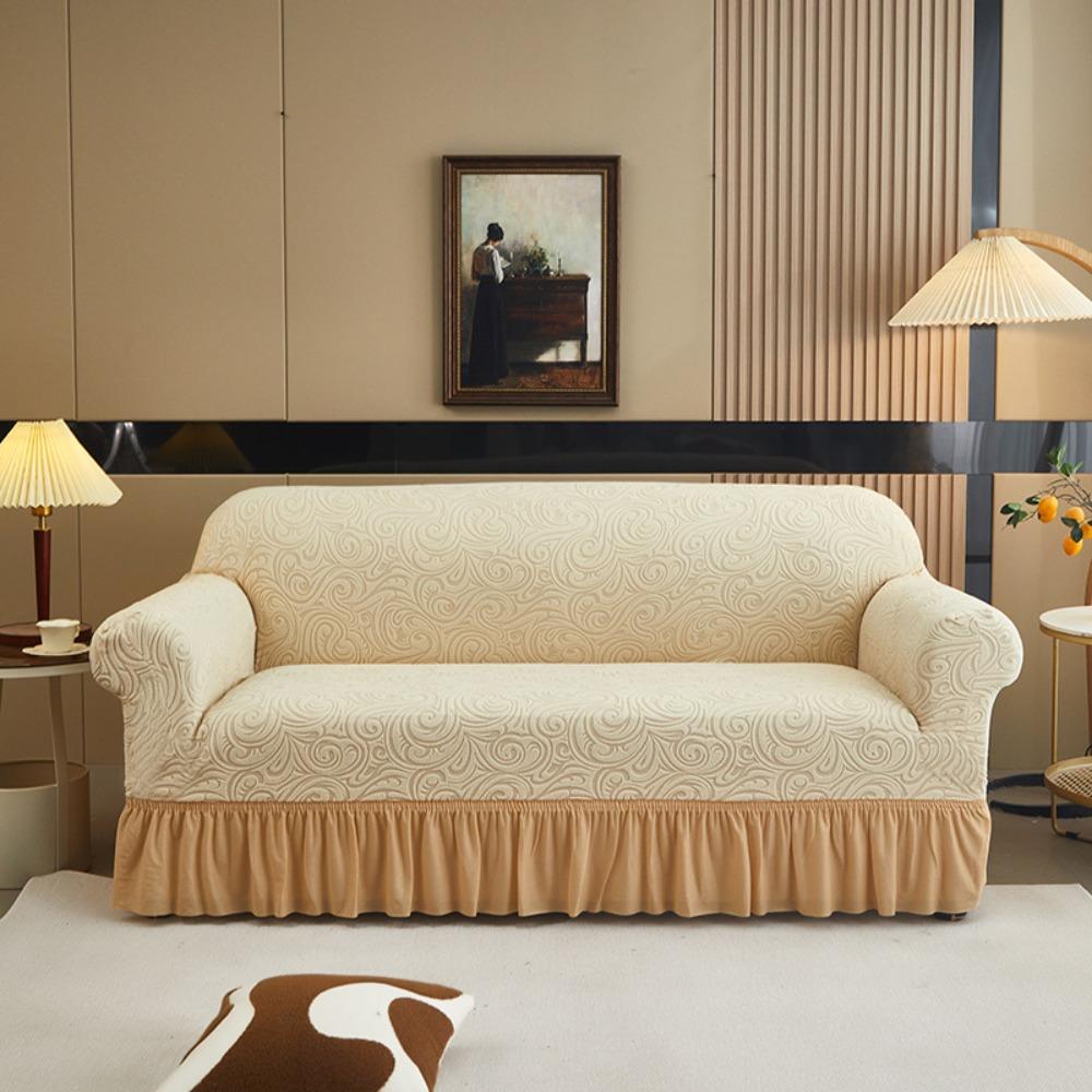 Stretch Sofa Cover Full Protection Dual Armrests Elastic Fabric Universal for All Seasons