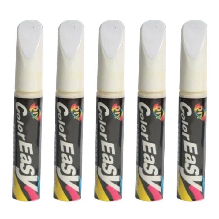 Pearl White Car Scratch Touch-Up Pen for Deep Mark Removal and Silver Self-Spray Paint