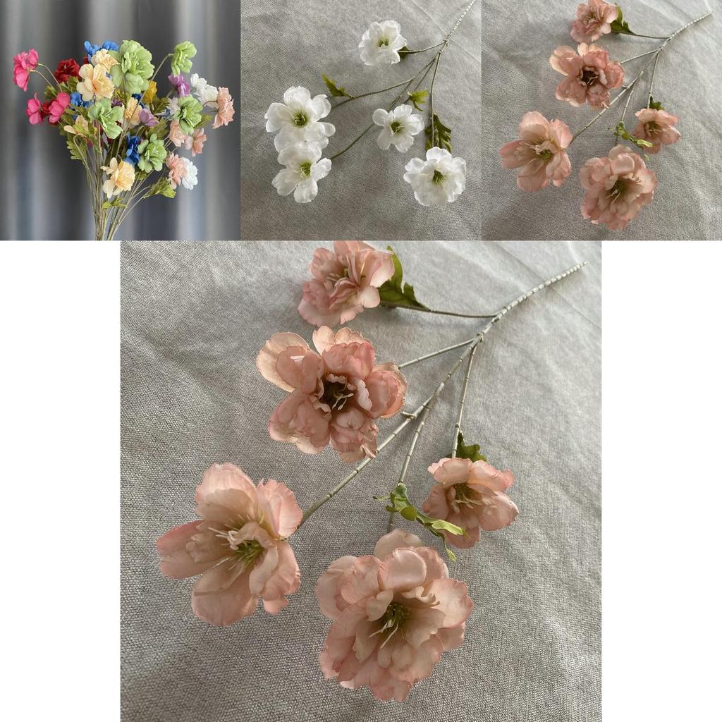 5 Huvuden Hibiskus Silke Bröllopsblommor För Ceremonidekor Och Gångarrangemang