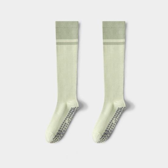 Women Yoga Socks Sports Compression Socks Soft Cotton Knee High Socks with Anti-Slip Grips for Dance Pilates Workout