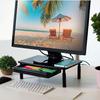 NANKIN black laptop monitor stand + drawer