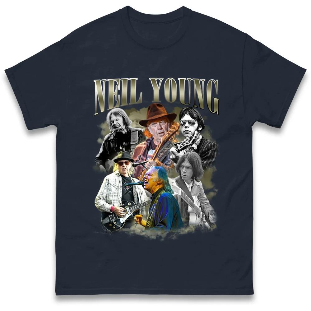 

2025Neil Young Bootleg футболка с графическим принтом футболка уличная одежда Harajuku классический винтажный мужской и женский топ XL