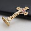 Golden Cross Ornaments Metal Statues Enamel Ornaments Creative Handicrafts Desktop Decor Office Decor Jesus Cross Icon
