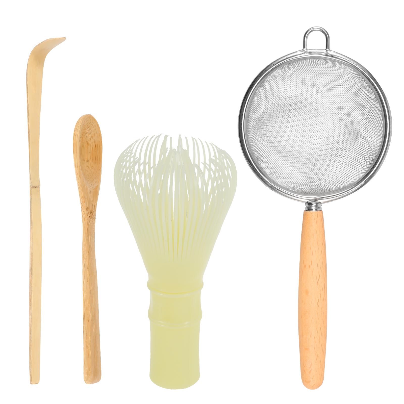 

Набор венчиков для японского матча для начинающих, стартовый набор, инструмент для приготовления матча, аксессуары с PP венчиком, керамической подставкой, бамбуковой ложкой, чайной ложкой