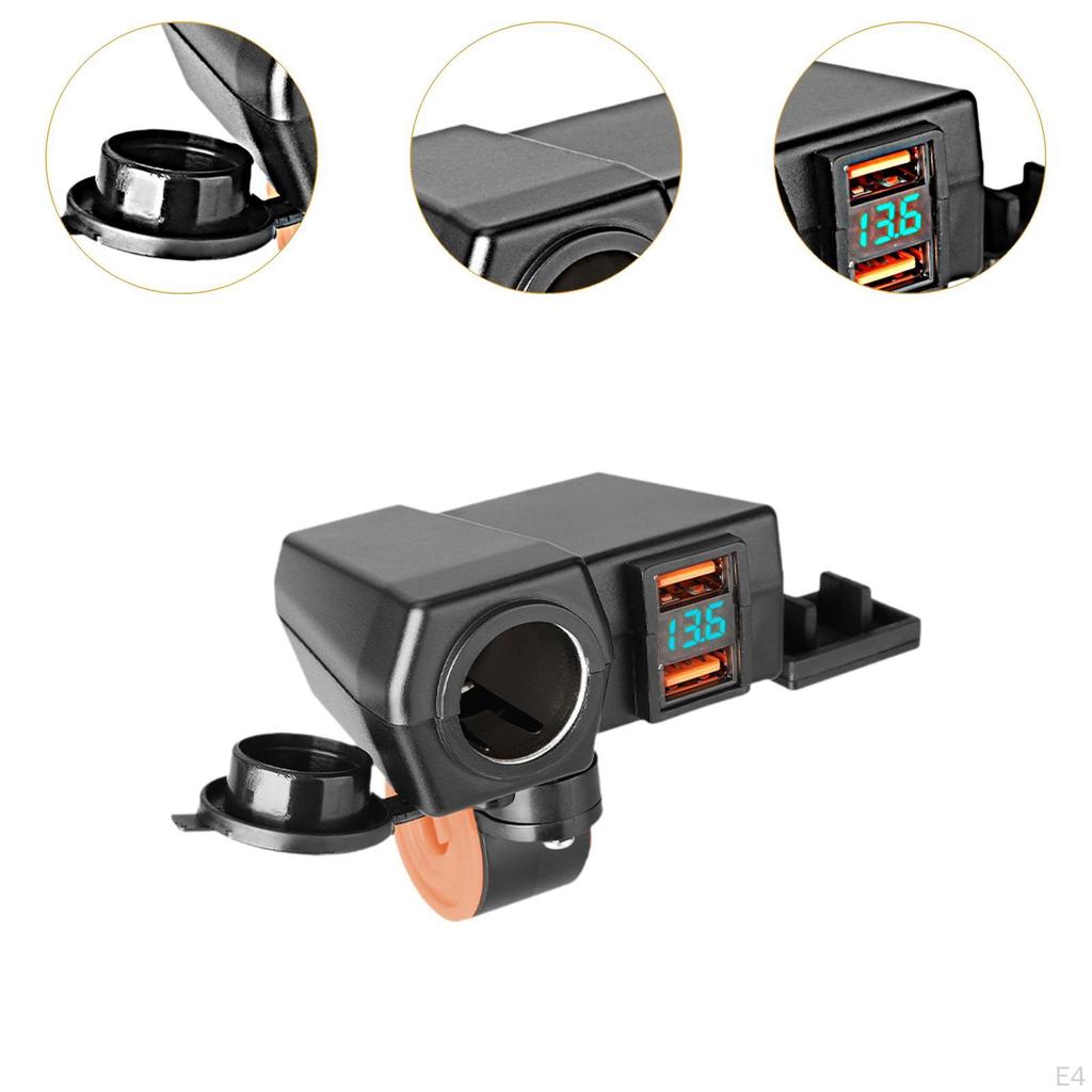 Motorcycle USB Charger Handlebar Installation Motorbike