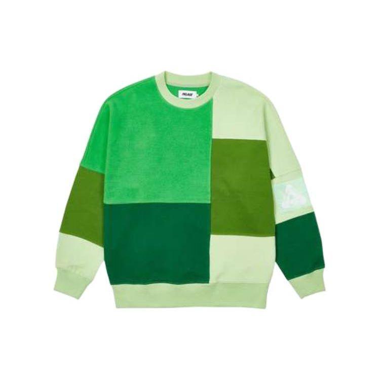 

Palace Свитшот с круглым вырезом Color Block, мужские топы, зеленый P22CS111 XL