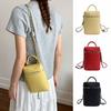 Small Leather Square Bag Solid Color Women’s Handbag Fashion Single Shoulder Bag  Lady