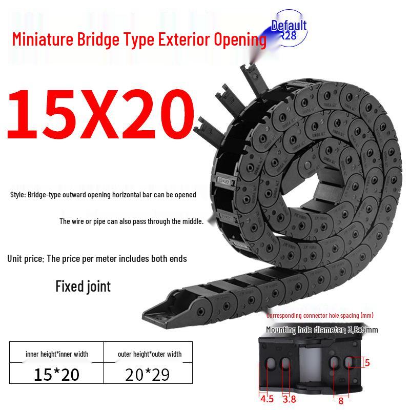 Silent Dustproof Nylon Cable Raceway Bridge for 3D Printing