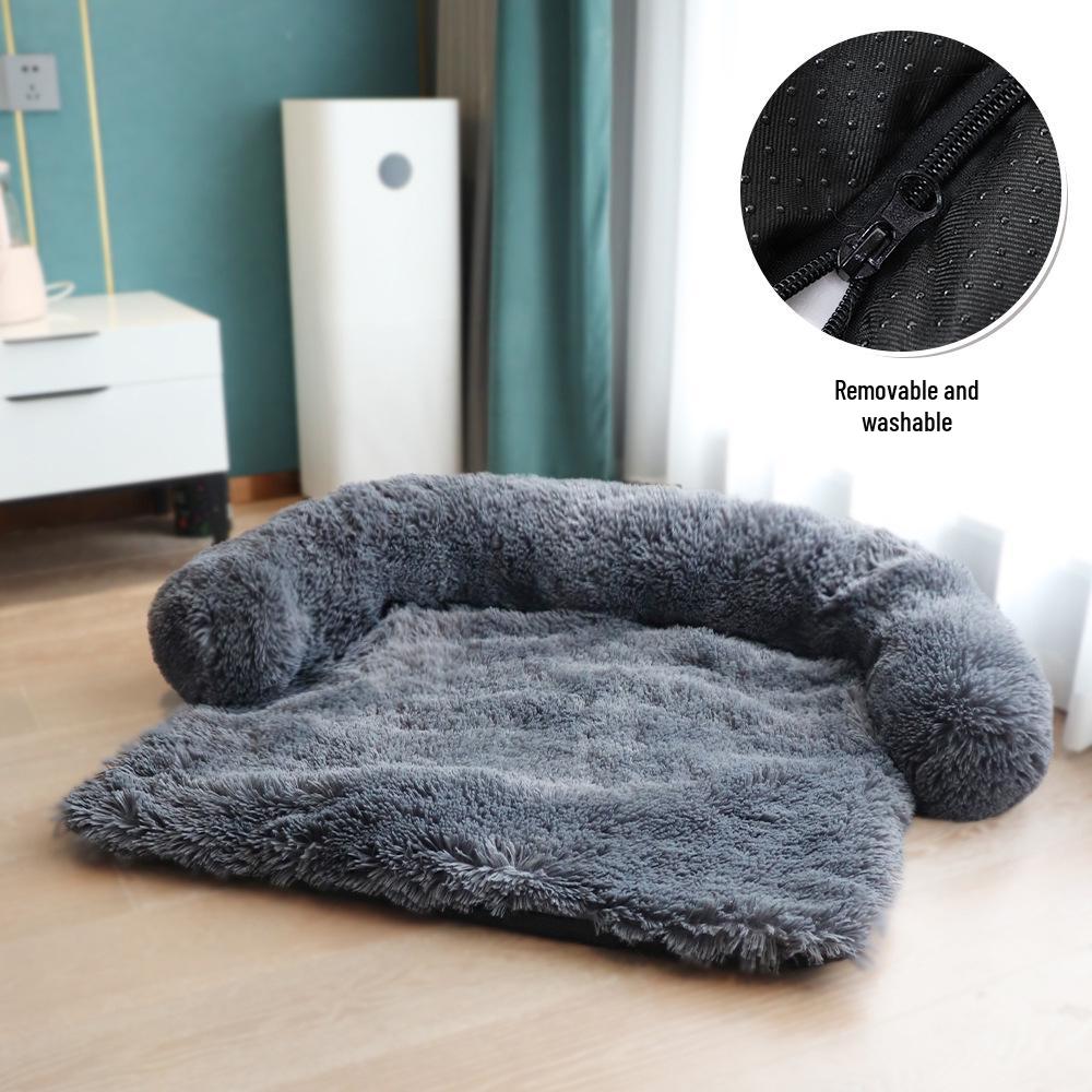 Popular Plush Dog Bed with Blanket - Cozy Pet Nest and Dog Sofa