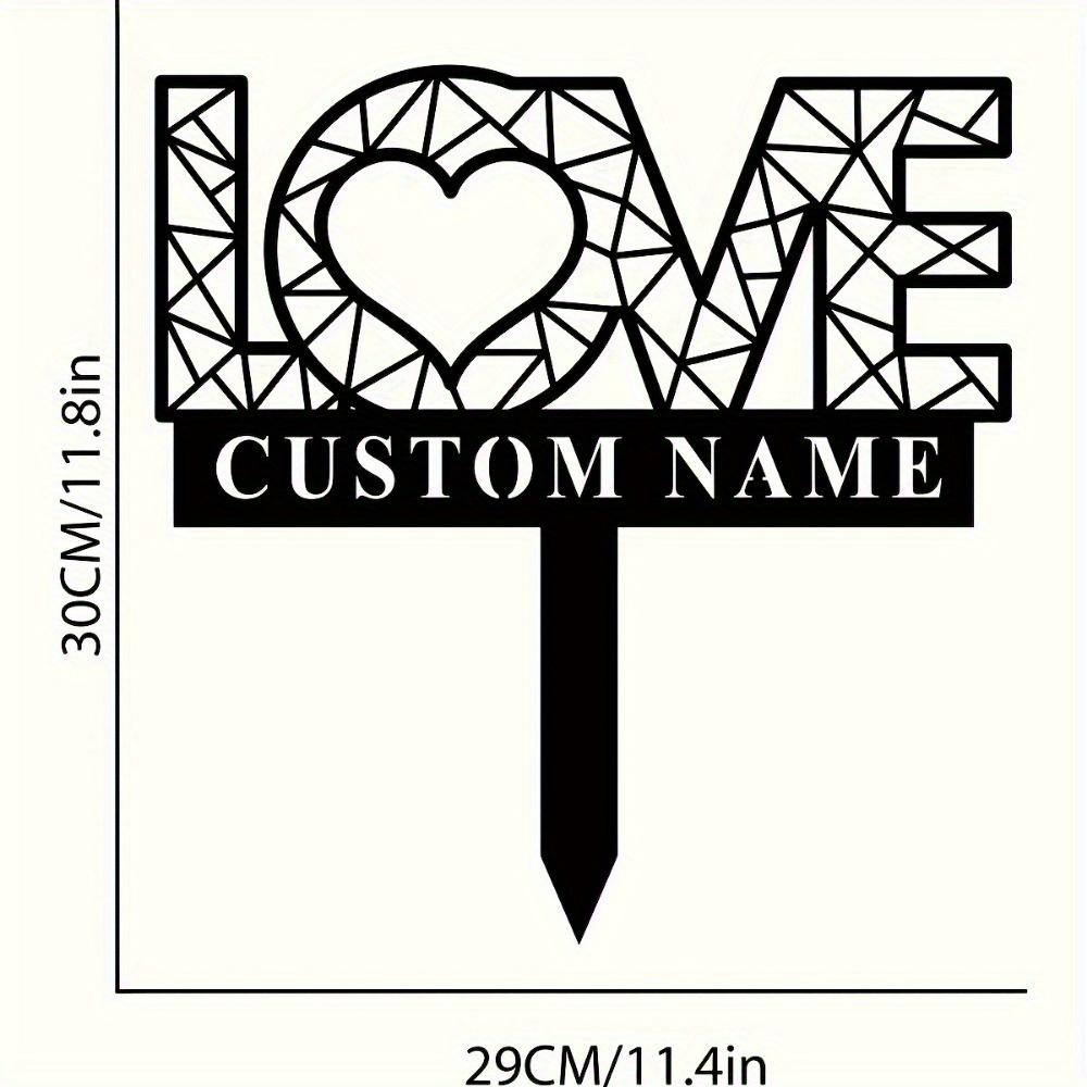 Personalized Metal Love Sign Wedding Garden Decor Durable Outdoor Art TYDZ003214