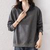 Navava Casual Solid Zip Up High Neck Long Sleeve Sweatshirt Nt2958