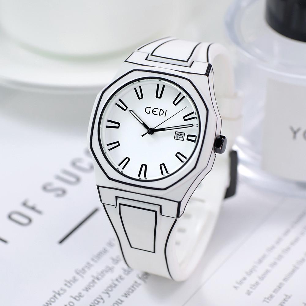 Minimalist Anime Style Student Watch With Luminous Dial And Date For Men And Women