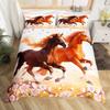 Boys Girls Horse Bedding Set Full SizeGalloping Horse Duvet Cover Western Farmhouse Comforter Cover Wild Animal Bedspread Cover