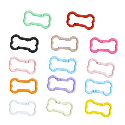 Vibrant Mini Bone Keychain Spring Clasp For Pet Lovers Crafting Zinc Alloy Jewelry Accessories