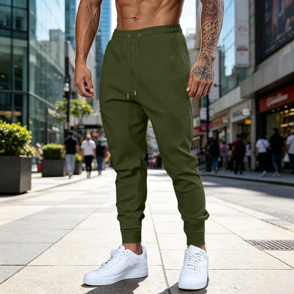 Men's Casual Drawstring Joggers Slim Fit Tapered Leg Pants for Everyday Wear