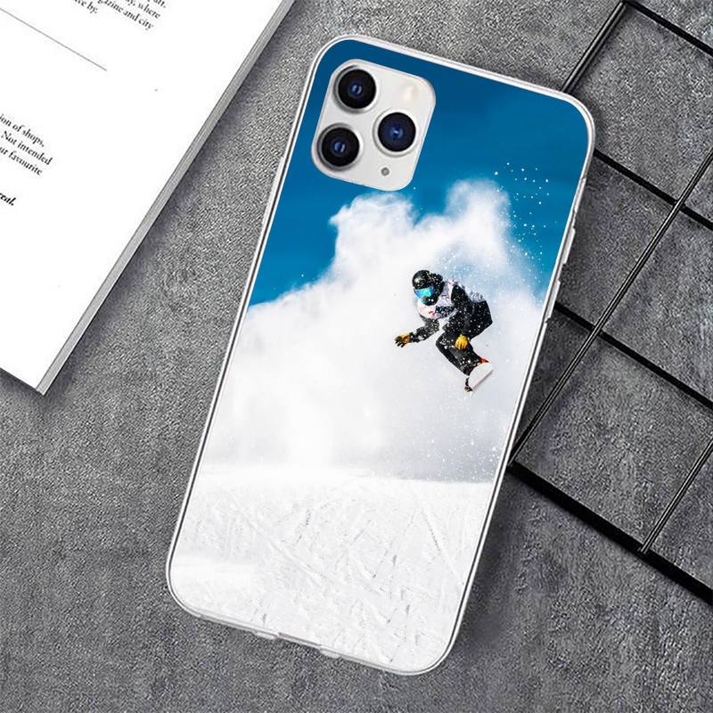 Sports Snowboarding Phone Case for iPhone 11 12 13 Mini Pro XS MAX 8 7 6 6S Plus X 5S SE 2020 XR Case